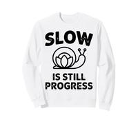 Slow is Still Progress Snail Yoga | Diseño de atención Plena Sudadera