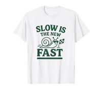 Slow Is The New Fast Snail Funny Slow Living Camiseta
