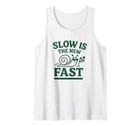 Slow Is The New Fast Snail Funny Slow Living Camiseta sin Mangas