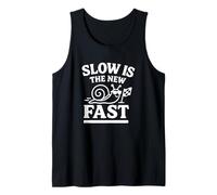 Slow Is The New Fast Snail Funny Slow Living Camiseta sin Mangas