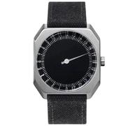 Slow Jo 14 - Reloj suizo unisex de 24 horas plateado, con correa de tela antracita