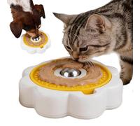 Slow Lick Bowl, Pet Feeding Dish, Non Slip Silicone Licking Plate with Stress Relief Texture Design, Sturdy Anti Spill Food Grade Bowl, Calm Feeding Style System, Dog Cat Indoor Use