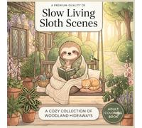Slow Living Sloth Scenes: A Cozy Adult Coloring Book for Relaxing Moments, Gentle Routines, and Peaceful Everyday Living (Cozy Escape Coloring Collection)