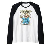 Slow Morning Society Coffee S.m.s Sloth Ultra Cámara Lenta Camiseta Manga Raglan