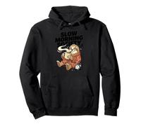 Slow Morning Society Sleepy Sloth Café Humor Sudadera con Capucha