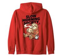 Slow Morning Society Sleepy Sloth Café Humor Sudadera con Capucha