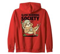Slow Morning Society Sleepy Sloth Café Humor Sudadera con Capucha