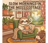 Slow Mornings in the Moss Cottage: A Cozy Sloth Coloring Book for Adults - Unwind in a Dreamy Forest Hideaway