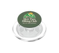 Slow Pace Hiking Club No Rush Mountain Trail Hiker Art PopSockets PopGrip para MagSafe