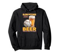 Slow Pitches and Beer That's Why I'm Here Baseball Fan Sudadera con Capucha