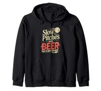 Slow Pitches and Beer That's Why I'm Here Baseball Fan - Sudadera con Capucha