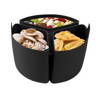 Slow Pot Divider Insert - Food-Grade Silicone 18x12cm | Reusable Heat-Resistant Slow Cooker Liner | Kitchen Cooking Accessory For Meal Separation Diet Portion Cooking