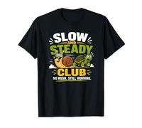 Slow Steady Club No Rush Sigue ganando Caracol Tortuga Camiseta