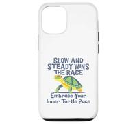Slow Steady Wins The Race Inner Turtle Pace - Cita divertida Carcasa para iPhone 12/12 Pro