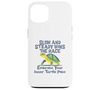 Slow Steady Wins The Race Inner Turtle Pace - Cita divertida Carcasa para iPhone 13