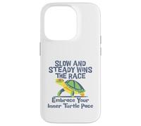 Slow Steady Wins The Race Inner Turtle Pace - Cita divertida Carcasa para iPhone 14 Pro