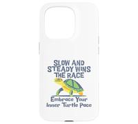 Slow Steady Wins The Race Inner Turtle Pace - Cita divertida Carcasa para iPhone 15 Pro