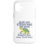 Slow Steady Wins The Race Inner Turtle Pace - Cita divertida Carcasa para iPhone 16 Plus