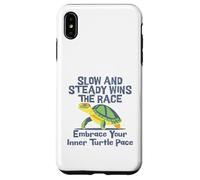 Slow Steady Wins The Race Inner Turtle Pace - Cita divertida Carcasa para iPhone XS Max