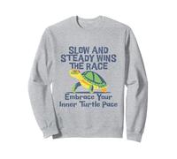 Slow Steady Wins The Race Inner Turtle Pace - Cita divertida Sudadera