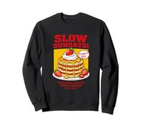 Slow Sundays Pancake Breakfast Funny Illustration Graphic Sudadera