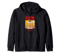 Slow Sundays Pancake Breakfast Funny Illustration Graphic Sudadera con Capucha