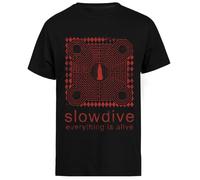 Slowdive Everything Is Alive Camiseta Negra De Manga Corta para Hombre
