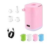 Slowowing Mini Air Pump, Slowowing Tiny Ultra-Mini Air Pump for Inflatables, Pool Floats Fast Inflation/Deflation for Pool Floats & Inflatable (Pink)