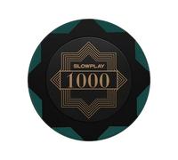 SLOWPLAY fichas de póker de Arcilla Nash | Compuesto de Arcilla de 14 g (Peso Pesado), 40 mm (Grandes) a Granel | Pack de 50 con Valor 1000