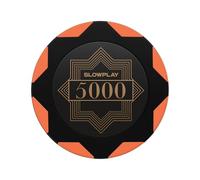 SLOWPLAY fichas de póker de Arcilla Nash | Compuesto de Arcilla de 14 g (Peso Pesado), 40 mm (Grandes) a Granel | Pack de 50 con Valor 5000