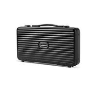 SLOWPLAY Funda de fichas de póquer para Texas Hold'em, 300/500 piezas, funda de transporte de alta gama con asa grande | Con carcasa de policarbonato alemán, súper portátil y extra resistente, NEGRO,