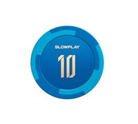 SLOWPLAY Godel - Fichas de póquer de Arcilla, 0.41 onzas, Compuesto de Arcilla Pesada, fichas Grandes de 40 mm a Granel, Paquete de 50 con denominación de 10