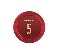 SLOWPLAY Godel - Fichas de póquer de Arcilla, 0.41 onzas, Compuesto de Arcilla Pesada, fichas Grandes de 40 mm a Granel, Paquete de 50 con denominación de 5