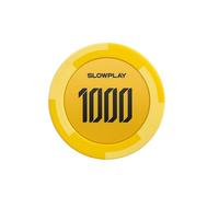 SLOWPLAY Godel - Fichas de póquer de Arcilla, 0.41 onzas, Compuesto de Arcilla Pesada, fichas Grandes de 40 mm a Granel, Paquete de 50 con denominación de 1000