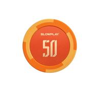 SLOWPLAY Godel - Fichas de póquer de Arcilla, 0.41 onzas, Compuesto de Arcilla Pesada, fichas Grandes de 40 mm a Granel, Paquete de 50 con denominación de 50
