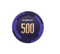 SLOWPLAY Godel - Fichas de póquer de Arcilla, 0.41 onzas, Compuesto de Arcilla Pesada, fichas Grandes de 40 mm a Granel, Paquete de 50 con denominación de 500