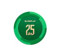 SLOWPLAY Godel - Fichas de póquer de Arcilla, 0.41 onzas, Compuesto de Arcilla Pesada, fichas Grandes de 40 mm a Granel, Paquete de 50 con denominación de 25