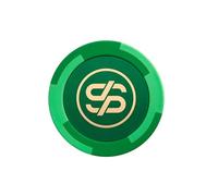 SLOWPLAY Godel Fichas de póquer de Arcilla, 0.55 onzas, Compuesto de Arcilla Pesada, fichas Grandes de 1.57 Pulgadas a Granel, Paquete de 50 en Color Verde sin denominación