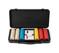 SLOWPLAY Godel Juego de fichas de póker de Arcilla de para Texas Hold'em, 300 Piezas [en Blanco]. Estuche de Alta Gama con Carcasa Resistente de policarbonato alemán Jugadores de póker