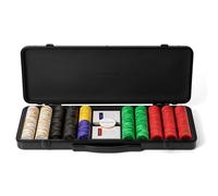 SLOWPLAY Godel Juego de fichas de póker de Arcilla de para Texas Hold'em, 500 Piezas [con valores]. Estuche de Alta Gama con Carcasa Resistente de policarbonato Jugadores de póker