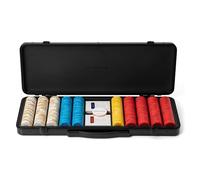 SLOWPLAY Godel Juego de fichas de póker de Arcilla de para Texas Hold'em, 500 Piezas [en Blanco]. Estuche de Alta Gama con Carcasa Resistente de policarbonato alemán Jugadores de póker
