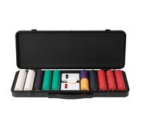 SLOWPLAY Godel Juego de fichas de póquer de cerámica para Texas Hold'em, 500 fichas (con valores numerados), 39 mm y 10 g por ficha | Estuche de alta gama con carcasa extra resistente de policarbonato