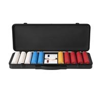 SLOWPLAY Godel - Juego de fichas de póquer de cerámica para Texas Hold'em, 500 piezas [fichas en blanco], 43 mm y 12 g cada una | Cuenta con una funda de chip de alta gama con carcasa de policarbonato