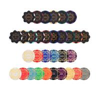 SLOWPLAY Juego de muestras de fichas de póquer, fichas de póquer de arcilla Nash y fichas de póquer de cerámica, fichas numeradas, fichas en blanco, 50 unidades por paquete