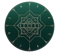 SLOWPLAY Nash Alfombrilla de póker para Texas Hold’em 120 cm Redonda | tapete portátil Art Déco, Bordes ribeteados, Superficie Lisa y Bolsa de Transporte (Verde)