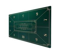 SLOWPLAY Nash Alfombrilla de póker para Texas Hold’em 180x90 cm | tapete portátil Art Déco, Bordes ribeteados, Superficie Lisa y Bolsa de Transporte (Verde)