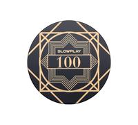 SLOWPLAY Nash - Fichas de Póquer Cerámica, 39 mm, 10 Gramos, 50 Unidades | Fichas Profesionales de Casino con Denominación de 100 para Texas Hold'em