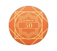 SLOWPLAY Nash - Fichas de Póquer Cerámica, 39 mm, 10 Gramos, 50 Unidades | Fichas Profesionales de Casino con Denominación de 50 para Texas Hold'em