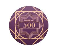 SLOWPLAY Nash Fichas de póquer de cerámica a granel, grado casino de cerámica 12 gramos para Texas Hold'em, 43 mm fichas profesionales paquete de 50 con denominación de 500