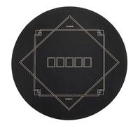 SLOWPLAY Tapete de póker Redondo Godel de 120 cm para Texas Hold'em | Tapete de póker Repelente al Agua, Bordes rematados, reducción de Ruido | Portátil para Jugar en Todas Partes (Negro y champán)